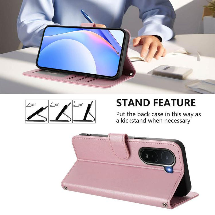 Funda de cuero RFID para teléfono con relieve de panda y cordón, For Redmi A7 Pro 171mm / Poco C85x 5G, For Redmi Turbo 5 Max / Poco X8 Pro Max, For Redmi Turbo 5 / Poco X8 Pro 5G, For Redmi Note 15 Pro+ 5G Global 163.3mm                               ...