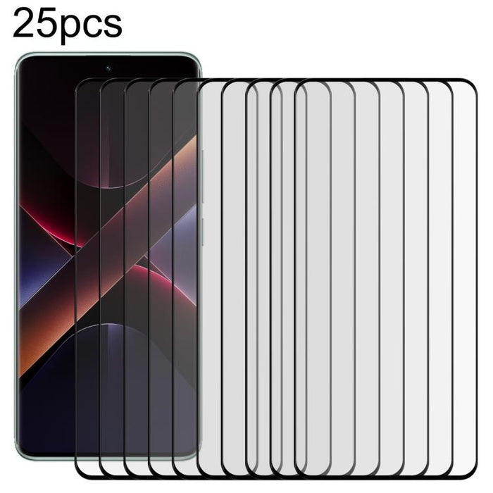 25 láminas de vidrio templado 9H HD 3D con borde curvo y adhesivo completo., For Redmi Note 15 4G Global 164mm, For Redmi Note 15 Pro 4G Global 163.2mm, For Xiaomi Poco X7, For Xiaomi Redmi Note 14 Pro 5G / 4G, For Xiaomi Redmi Note 14 4G 163.25mm     ...