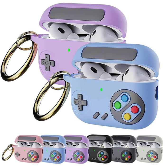 Retro Game Console Style Earphone Silicone Protective Case, For AirPods Pro 3, For AirPods 4, For AirPods Pro 2, For AirPods Pro