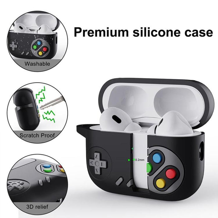 Retro Game Console Style Earphone Silicone Protective Case, For AirPods Pro 3, For AirPods 4, For AirPods Pro 2, For AirPods Pro