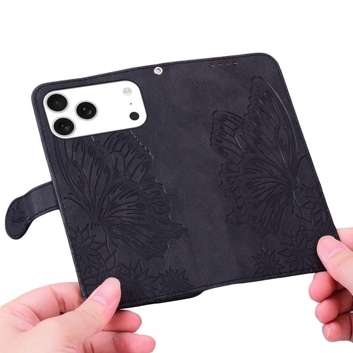 Retro Skin Feel Butterflies Embossing Horizontal Flip Leather Phone Case, For iPhone 17 Pro Max, For iPhone 17 Pro, For iPhone 17, For iPhone Air