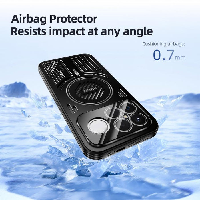 Funda para teléfono ABEEL Ice Fox Series MagSafe con disipador de calor y sistema de refrigeración, For Redmi K90 Pro Max/Poco F8 Ultra, For Redmi K90/Poco F8 Pro, For Redmi K80 Pro, For Redmi K80