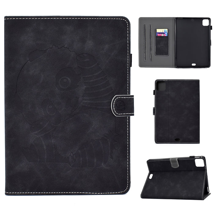 Estuche de cuero de PU con tapa horizontal con estampado de oso con soporte y ranura para tarjeta y tira antideslizante