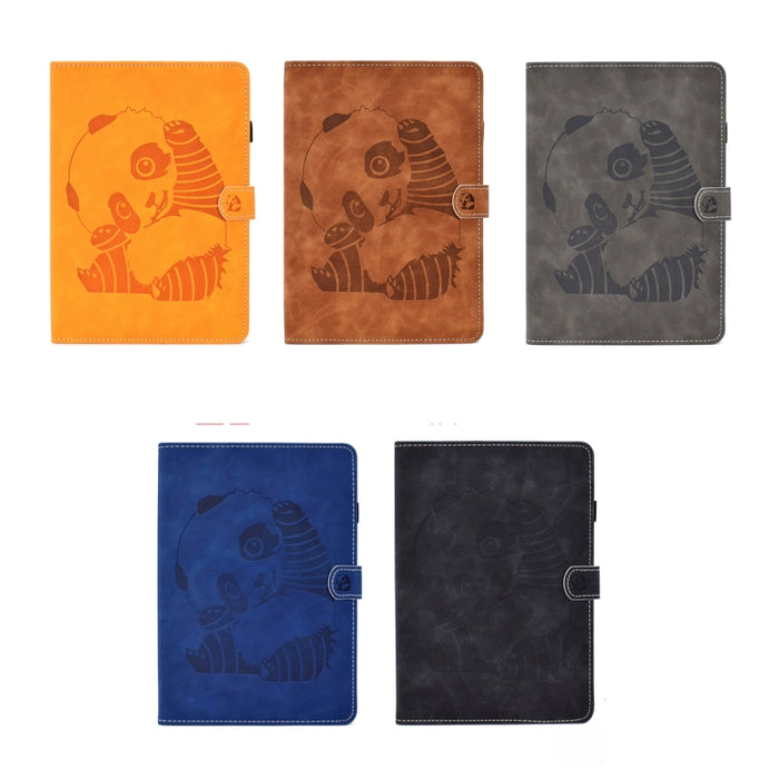 Estuche de cuero de PU con tapa horizontal con estampado de oso con soporte y ranura para tarjeta y tira antideslizante