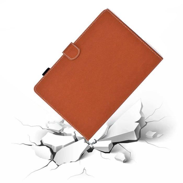 Estuche de cuero con tapa horizontal magnética de color sólido con ranuras para tarjetas y soporte y tira antideslizante