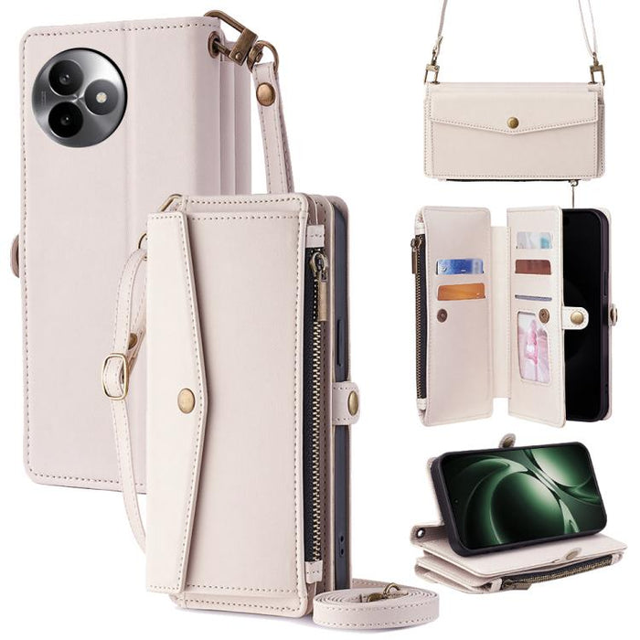 Cartera con cremallera, hebilla lateral, correa cruzada, funda de cuero para teléfono, For Redmi A7 Pro 171mm / Poco C85x 5G, For Redmi Turbo 5 Max 5G / Poco X8 Pro Max 5G, For Redmi Turbo 5 5G / Poco X8 Pro 5G, For Redmi K90 Pro Max 5G / Poco F8 Ultra...