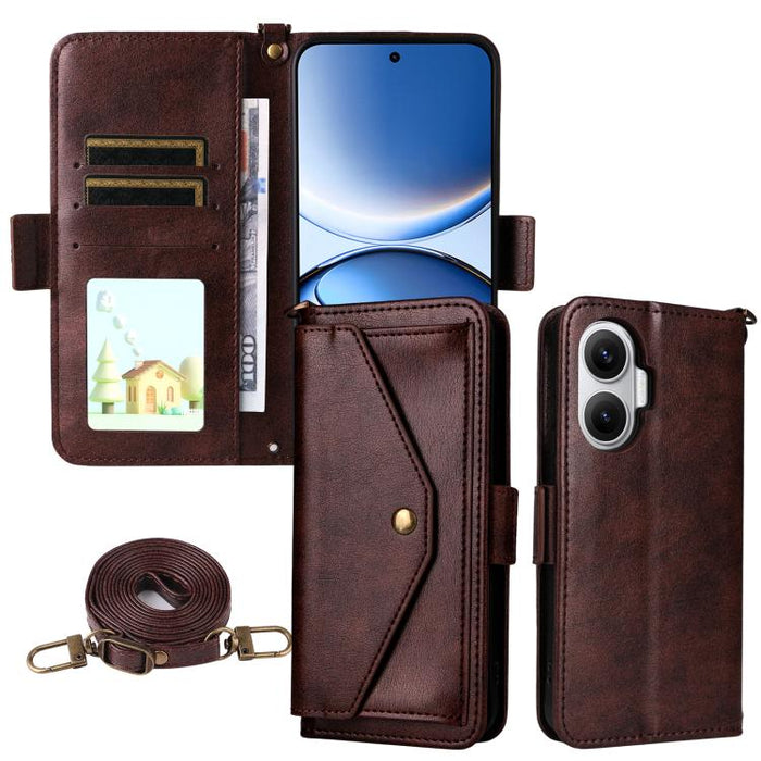 Funda para teléfono móvil de piel de vacuno con múltiples ranuras para tarjetas y diseño cruzado., For Redmi 15 5G Global / 15 4G SEA 169.5mm, For Redmi 15C 5G / 4G Global 171mm / Poco C85 4G, For Xiaomi 15T Pro 5G, For Xiaomi 15T 5G                   ...