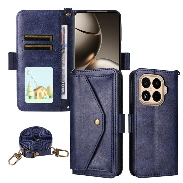 Funda para teléfono móvil de piel de vacuno con múltiples ranuras para tarjetas y diseño cruzado., For Redmi 15 5G Global / 15 4G SEA 169.5mm, For Redmi 15C 5G / 4G Global 171mm / Poco C85 4G, For Xiaomi 15T Pro 5G, For Xiaomi 15T 5G                   ...