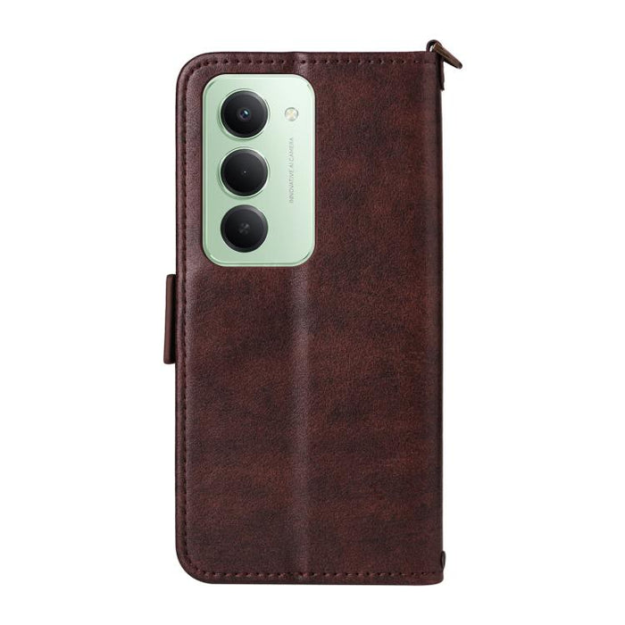 Funda para teléfono móvil de piel de vacuno con múltiples ranuras para tarjetas y diseño cruzado., For Redmi 15 5G Global / 15 4G SEA 169.5mm, For Redmi 15C 5G / 4G Global 171mm / Poco C85 4G, For Xiaomi 15T Pro 5G, For Xiaomi 15T 5G                   ...