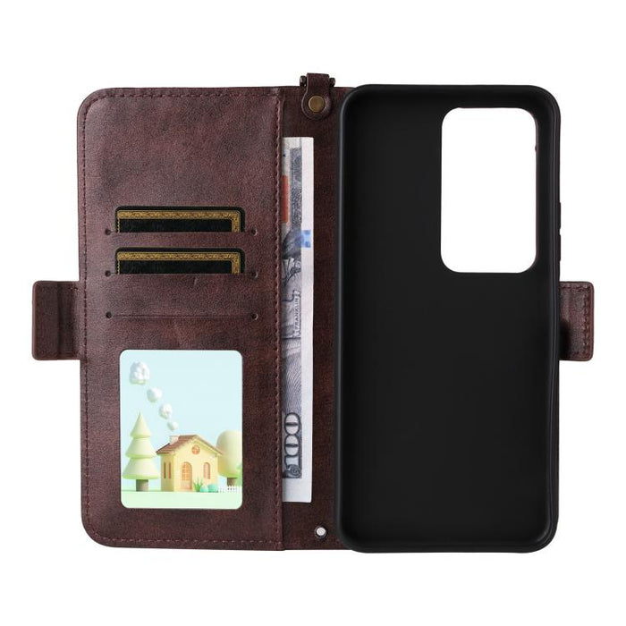 Funda para teléfono móvil de piel de vacuno con múltiples ranuras para tarjetas y diseño cruzado., For Redmi 15 5G Global / 15 4G SEA 169.5mm, For Redmi 15C 5G / 4G Global 171mm / Poco C85 4G, For Xiaomi 15T Pro 5G, For Xiaomi 15T 5G                   ...