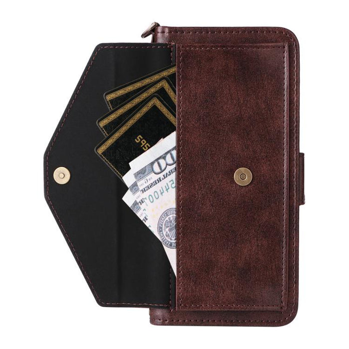 Funda para teléfono móvil de piel de vacuno con múltiples ranuras para tarjetas y diseño cruzado., For Redmi 15 5G Global / 15 4G SEA 169.5mm, For Redmi 15C 5G / 4G Global 171mm / Poco C85 4G, For Xiaomi 15T Pro 5G, For Xiaomi 15T 5G                   ...