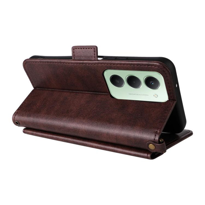 Funda para teléfono móvil de piel de vacuno con múltiples ranuras para tarjetas y diseño cruzado., For Redmi 15 5G Global / 15 4G SEA 169.5mm, For Redmi 15C 5G / 4G Global 171mm / Poco C85 4G, For Xiaomi 15T Pro 5G, For Xiaomi 15T 5G                   ...