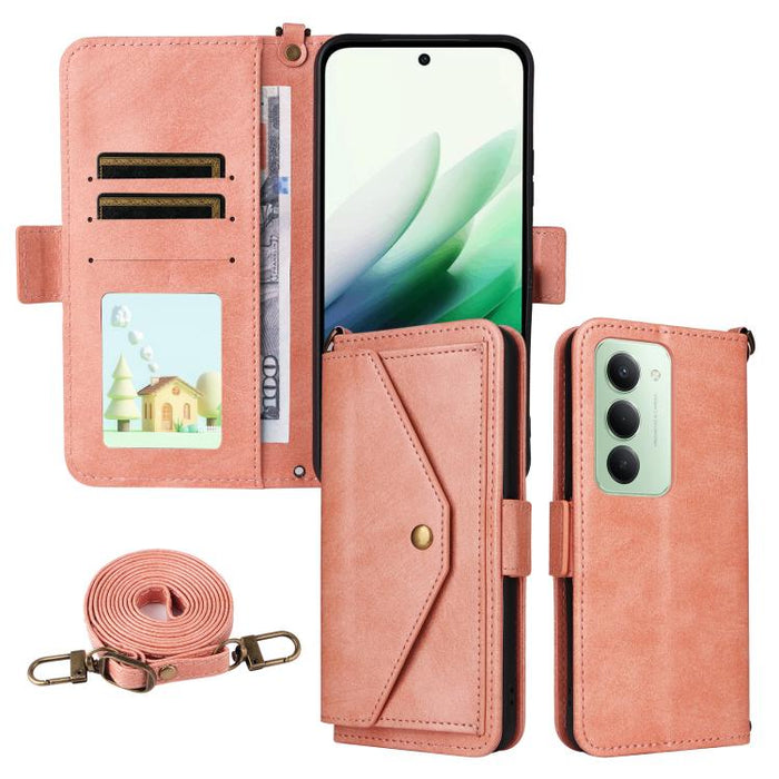 Funda para teléfono móvil de piel de vacuno con múltiples ranuras para tarjetas y diseño cruzado., For Redmi 15 5G Global / 15 4G SEA 169.5mm, For Redmi 15C 5G / 4G Global 171mm / Poco C85 4G, For Xiaomi 15T Pro 5G, For Xiaomi 15T 5G                   ...