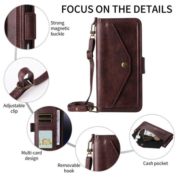 Funda para teléfono móvil de piel de vacuno con múltiples ranuras para tarjetas y diseño cruzado., For Redmi 15 5G Global / 15 4G SEA 169.5mm, For Redmi 15C 5G / 4G Global 171mm / Poco C85 4G, For Xiaomi 15T Pro 5G, For Xiaomi 15T 5G                   ...