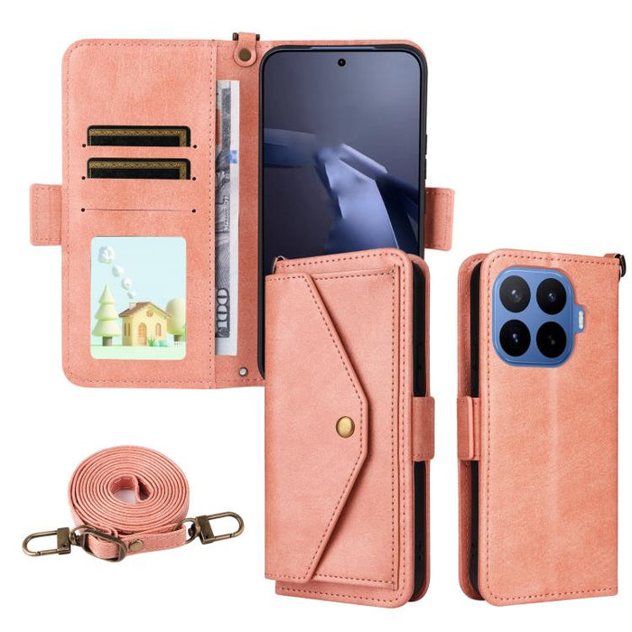 Funda para teléfono móvil de piel de vacuno con múltiples ranuras para tarjetas y diseño cruzado., For Redmi 15 5G Global / 15 4G SEA 169.5mm, For Redmi 15C 5G / 4G Global 171mm / Poco C85 4G, For Xiaomi 15T Pro 5G, For Xiaomi 15T 5G                   ...
