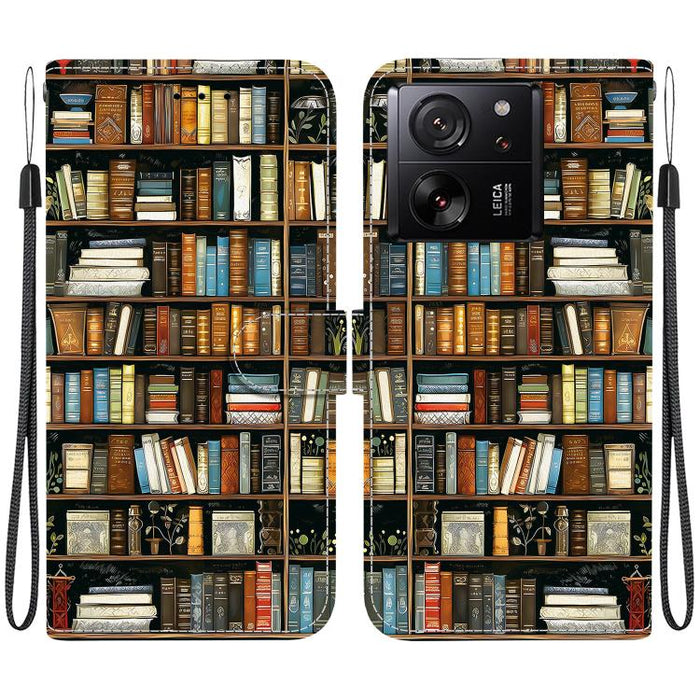 Funda para teléfono de cuero con textura de cristal y dibujo de colores, For Xiaomi 13T / 13T Pro / Redmi K60 Ultra