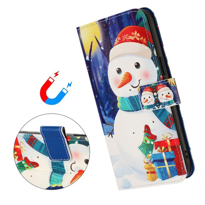 Christmas Series Buckle Leather Phone Case with Hand Strap, For iPhone 14 Pro Max, For iPhone SE 2022 / SE 2020 / 8 / 7, For iPhone 13 Pro Max, For iPhone 13 Pro, For iPhone 13 mini, For iPhone 12 Pro / 12, For iPhone 12 Pro Max, For iPhone 12 mini    ...
