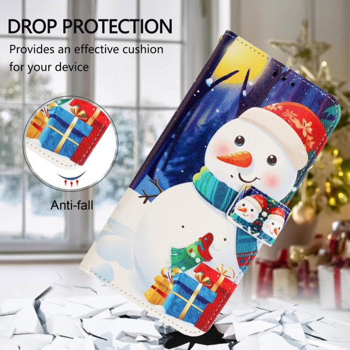 Christmas Series Buckle Leather Phone Case with Hand Strap, For iPhone 14 Pro Max, For iPhone SE 2022 / SE 2020 / 8 / 7, For iPhone 13 Pro Max, For iPhone 13 Pro, For iPhone 13 mini, For iPhone 12 Pro / 12, For iPhone 12 Pro Max, For iPhone 12 mini    ...