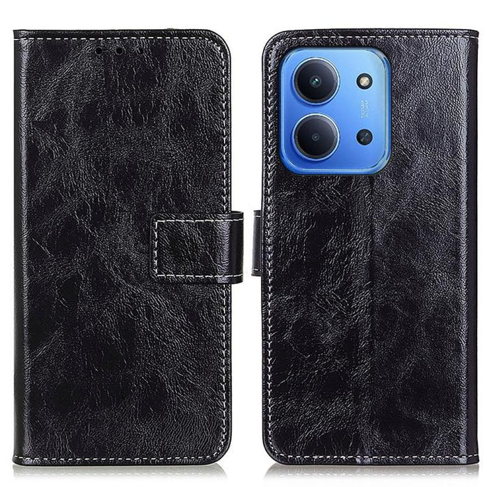 Funda para teléfono de cuero con textura retro Crazy Horse, For Redmi A7 Pro 171mm/Poco C85x 5G, For Redmi Turbo 5 Max / Poco X8 Pro Max, For Redmi Turbo 5 5G / Poco X8 Pro 5G, For Redmi Note 15 Pro+ 5G Global 163.3mm, For Redmi Note 15 5G Global 164mm...