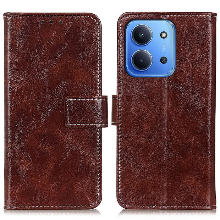 Funda para teléfono de cuero con textura retro Crazy Horse, For Redmi A7 Pro 171mm/Poco C85x 5G, For Redmi Turbo 5 Max / Poco X8 Pro Max, For Redmi Turbo 5 5G / Poco X8 Pro 5G, For Redmi Note 15 Pro+ 5G Global 163.3mm, For Redmi Note 15 5G Global 164mm...