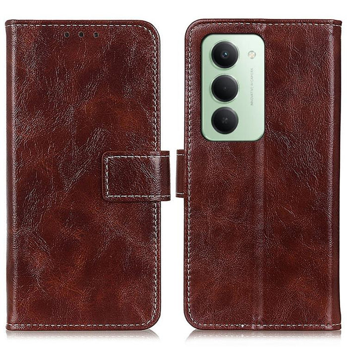 Funda para teléfono de cuero con textura retro Crazy Horse, For Redmi A7 Pro 171mm/Poco C85x 5G, For Redmi Turbo 5 Max / Poco X8 Pro Max, For Redmi Turbo 5 5G / Poco X8 Pro 5G, For Redmi Note 15 Pro+ 5G Global 163.3mm, For Redmi Note 15 5G Global 164mm...