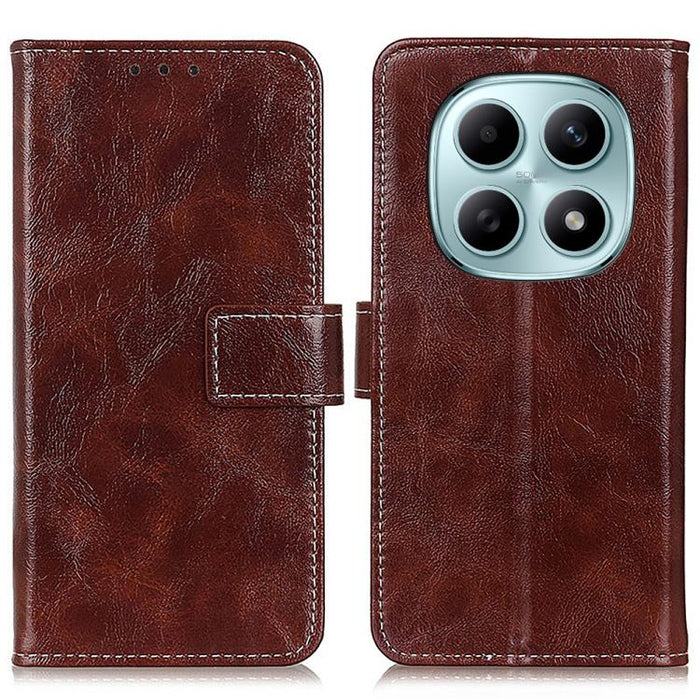 Funda para teléfono de cuero con textura retro Crazy Horse, For Redmi A7 Pro 171mm/Poco C85x 5G, For Redmi Turbo 5 Max / Poco X8 Pro Max, For Redmi Turbo 5 5G / Poco X8 Pro 5G, For Redmi Note 15 Pro+ 5G Global 163.3mm, For Redmi Note 15 5G Global 164mm...