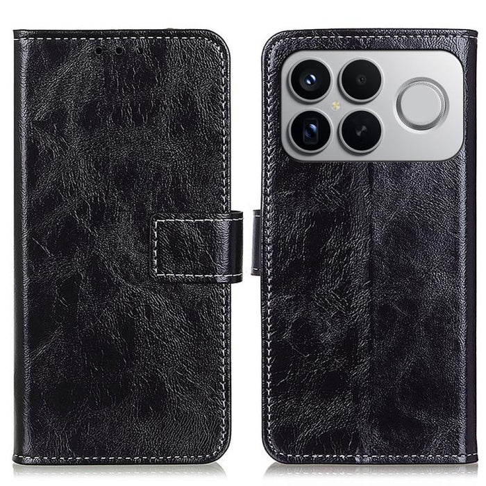 Funda para teléfono de cuero con textura retro Crazy Horse, For Redmi A7 Pro 171mm/Poco C85x 5G, For Redmi Turbo 5 Max / Poco X8 Pro Max, For Redmi Turbo 5 5G / Poco X8 Pro 5G, For Redmi Note 15 Pro+ 5G Global 163.3mm, For Redmi Note 15 5G Global 164mm...