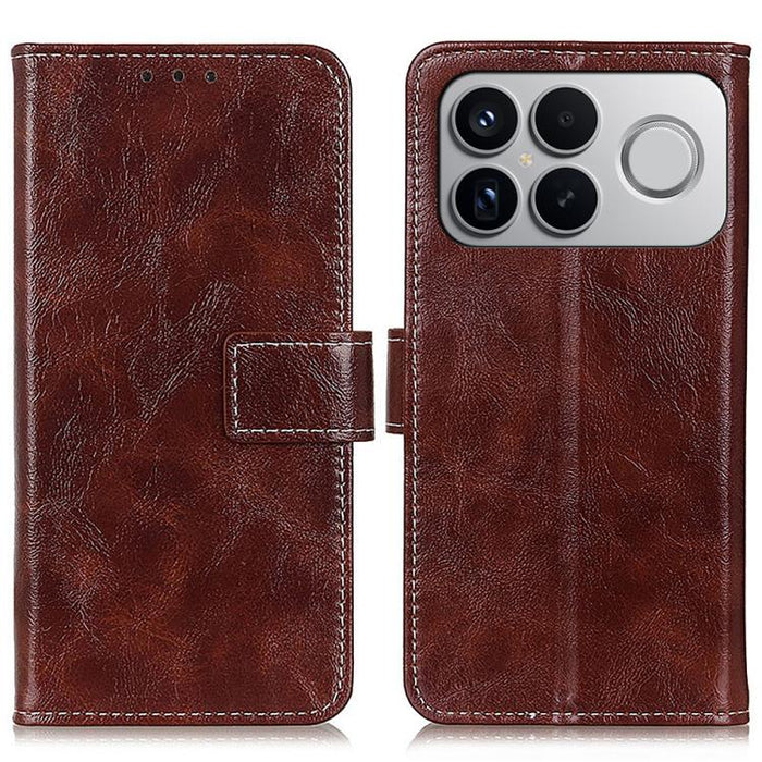 Funda para teléfono de cuero con textura retro Crazy Horse, For Redmi A7 Pro 171mm/Poco C85x 5G, For Redmi Turbo 5 Max / Poco X8 Pro Max, For Redmi Turbo 5 5G / Poco X8 Pro 5G, For Redmi Note 15 Pro+ 5G Global 163.3mm, For Redmi Note 15 5G Global 164mm...