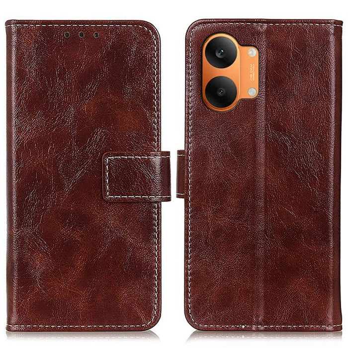 Funda para teléfono de cuero con textura retro Crazy Horse, For Redmi A7 Pro 171mm/Poco C85x 5G, For Redmi Turbo 5 Max / Poco X8 Pro Max, For Redmi Turbo 5 5G / Poco X8 Pro 5G, For Redmi Note 15 Pro+ 5G Global 163.3mm, For Redmi Note 15 5G Global 164mm...