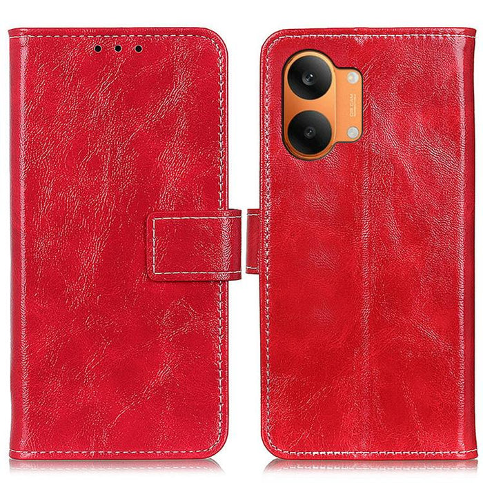Funda para teléfono de cuero con textura retro Crazy Horse, For Redmi A7 Pro 171mm/Poco C85x 5G, For Redmi Turbo 5 Max / Poco X8 Pro Max, For Redmi Turbo 5 5G / Poco X8 Pro 5G, For Redmi Note 15 Pro+ 5G Global 163.3mm, For Redmi Note 15 5G Global 164mm...