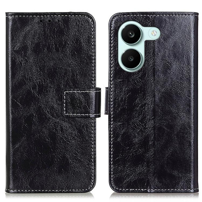 Funda para teléfono de cuero con textura retro Crazy Horse, For Redmi A7 Pro 171mm/Poco C85x 5G, For Redmi Turbo 5 Max / Poco X8 Pro Max, For Redmi Turbo 5 5G / Poco X8 Pro 5G, For Redmi Note 15 Pro+ 5G Global 163.3mm, For Redmi Note 15 5G Global 164mm...