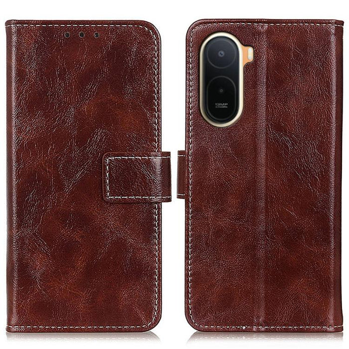 Funda para teléfono de cuero con textura retro Crazy Horse, For Redmi A7 Pro 171mm/Poco C85x 5G, For Redmi Turbo 5 Max / Poco X8 Pro Max, For Redmi Turbo 5 5G / Poco X8 Pro 5G, For Redmi Note 15 Pro+ 5G Global 163.3mm, For Redmi Note 15 5G Global 164mm...
