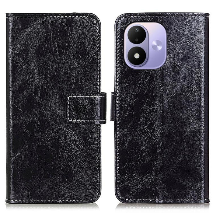 Funda para teléfono de cuero con textura retro Crazy Horse, For Redmi A7 Pro 171mm/Poco C85x 5G, For Redmi Turbo 5 Max / Poco X8 Pro Max, For Redmi Turbo 5 5G / Poco X8 Pro 5G, For Redmi Note 15 Pro+ 5G Global 163.3mm, For Redmi Note 15 5G Global 164mm...