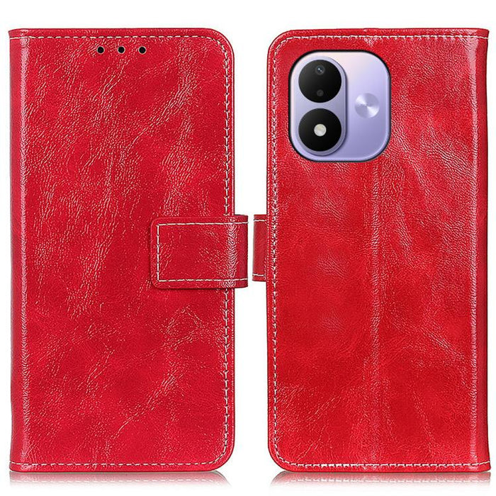 Funda para teléfono de cuero con textura retro Crazy Horse, For Redmi A7 Pro 171mm/Poco C85x 5G, For Redmi Turbo 5 Max / Poco X8 Pro Max, For Redmi Turbo 5 5G / Poco X8 Pro 5G, For Redmi Note 15 Pro+ 5G Global 163.3mm, For Redmi Note 15 5G Global 164mm...