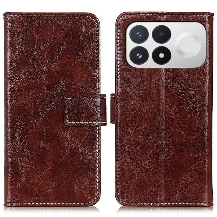 Funda para teléfono de cuero con textura retro Crazy Horse, For Redmi A7 Pro 171mm/Poco C85x 5G, For Redmi Turbo 5 Max / Poco X8 Pro Max, For Redmi Turbo 5 5G / Poco X8 Pro 5G, For Redmi Note 15 Pro+ 5G Global 163.3mm, For Redmi Note 15 5G Global 164mm...