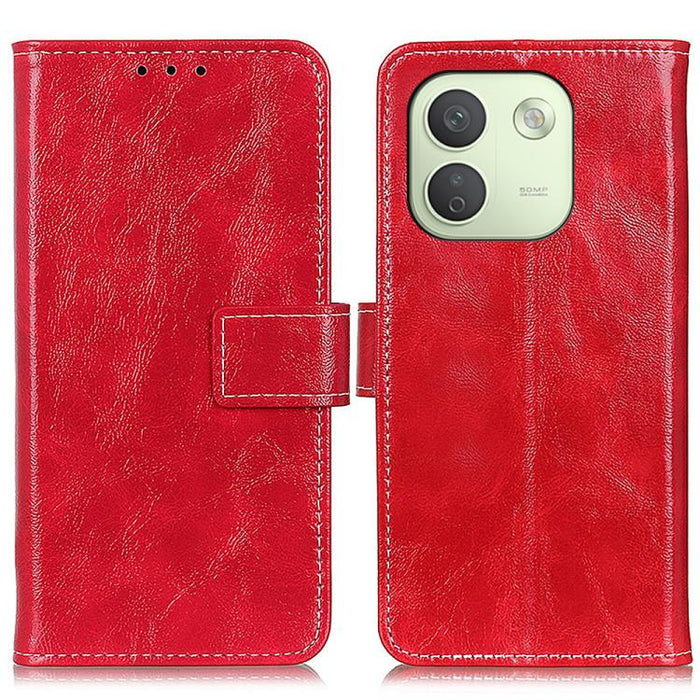 Funda para teléfono de cuero con textura retro Crazy Horse, For Redmi A7 Pro 171mm/Poco C85x 5G, For Redmi Turbo 5 Max / Poco X8 Pro Max, For Redmi Turbo 5 5G / Poco X8 Pro 5G, For Redmi Note 15 Pro+ 5G Global 163.3mm, For Redmi Note 15 5G Global 164mm...