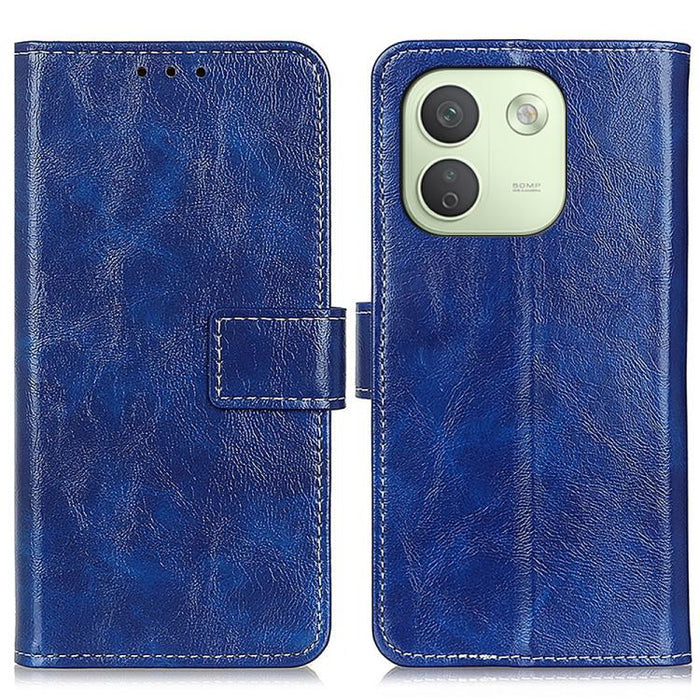 Funda para teléfono de cuero con textura retro Crazy Horse, For Redmi A7 Pro 171mm/Poco C85x 5G, For Redmi Turbo 5 Max / Poco X8 Pro Max, For Redmi Turbo 5 5G / Poco X8 Pro 5G, For Redmi Note 15 Pro+ 5G Global 163.3mm, For Redmi Note 15 5G Global 164mm...