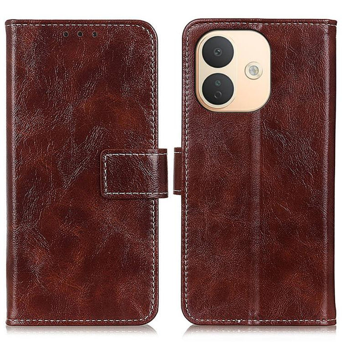 Funda para teléfono de cuero con textura retro Crazy Horse, For Redmi A7 Pro 171mm/Poco C85x 5G, For Redmi Turbo 5 Max / Poco X8 Pro Max, For Redmi Turbo 5 5G / Poco X8 Pro 5G, For Redmi Note 15 Pro+ 5G Global 163.3mm, For Redmi Note 15 5G Global 164mm...