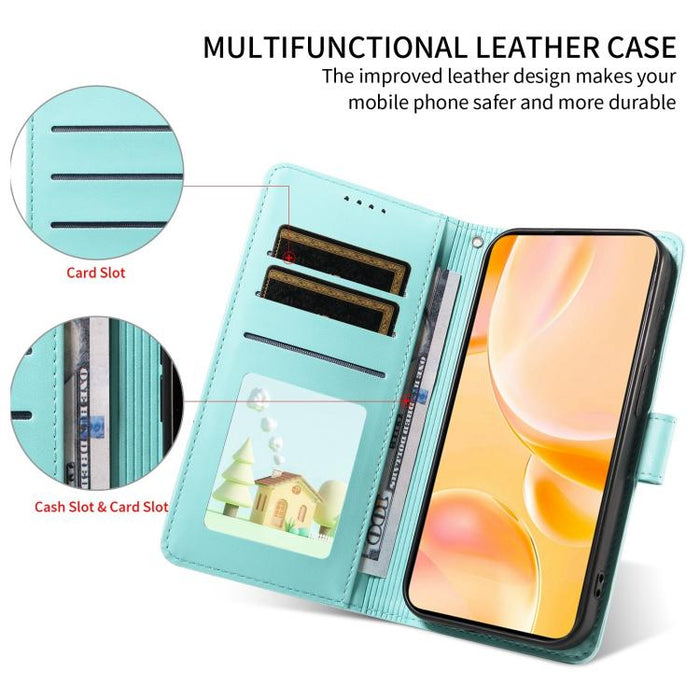 Funda de cuero para teléfono con bloqueo RFID y diseño de perro y corazón en relieve, For Redmi Note 12 Turbo / Poco F5, For Redmi 11A 4G / Poco C55, For Redmi 10C / 10 Power