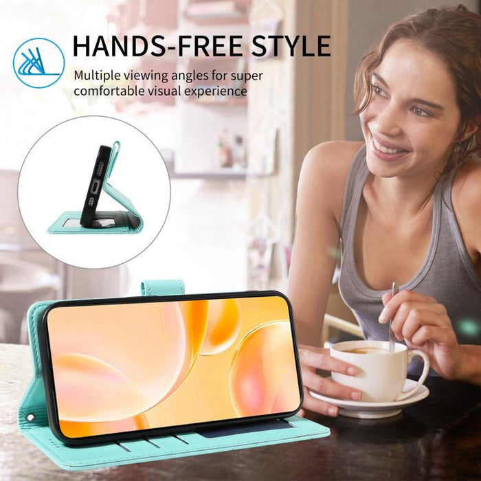 Funda de cuero para teléfono con bloqueo RFID y diseño de perro y corazón en relieve, For Redmi Note 12 Turbo / Poco F5, For Redmi 11A 4G / Poco C55, For Redmi 10C / 10 Power