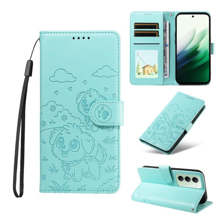 Funda de cuero para teléfono con bloqueo RFID y diseño de perro y corazón en relieve, For Redmi 15a Global, For Redmi Note 15 Pro+ 5G Global 163.3mm, For Redmi Note 15 4G / 5G Global 164mm, For Redmi K90 Pro Max / Poco F8 Ultra                         ...
