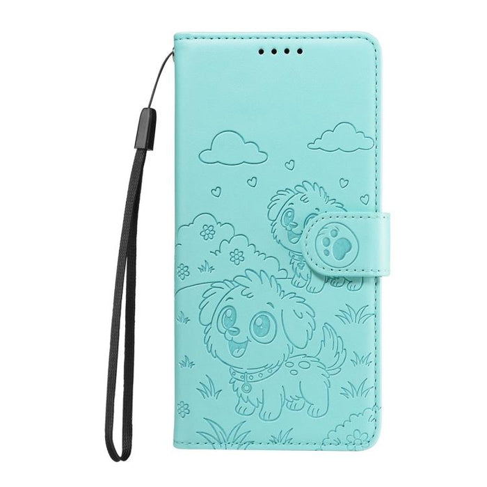 Funda de cuero para teléfono con bloqueo RFID y diseño de perro y corazón en relieve, For Redmi 15a Global, For Redmi Note 15 Pro+ 5G Global 163.3mm, For Redmi Note 15 4G / 5G Global 164mm, For Redmi K90 Pro Max / Poco F8 Ultra                         ...
