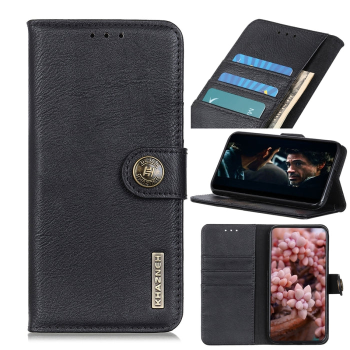 KHAZNEH Estuche de cuero con tapa horizontal con textura de piel de vaca con soporte y ranuras para tarjetas y billetera, For OPPO F17 Pro, For Xiaomi Poco X3 NFC, For Nokia 3.4