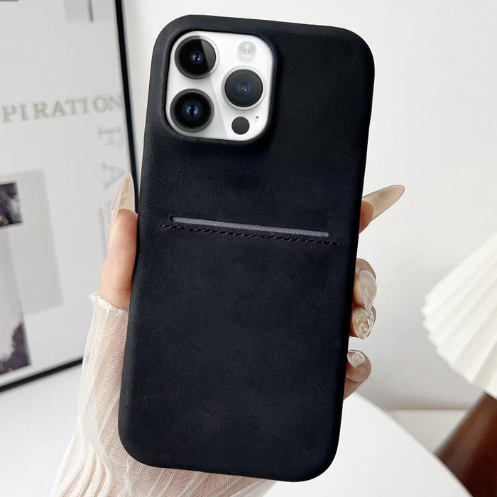 Skin Feel Sheepskin Card Slot Phone Case, For iPhone 12 Pro Max