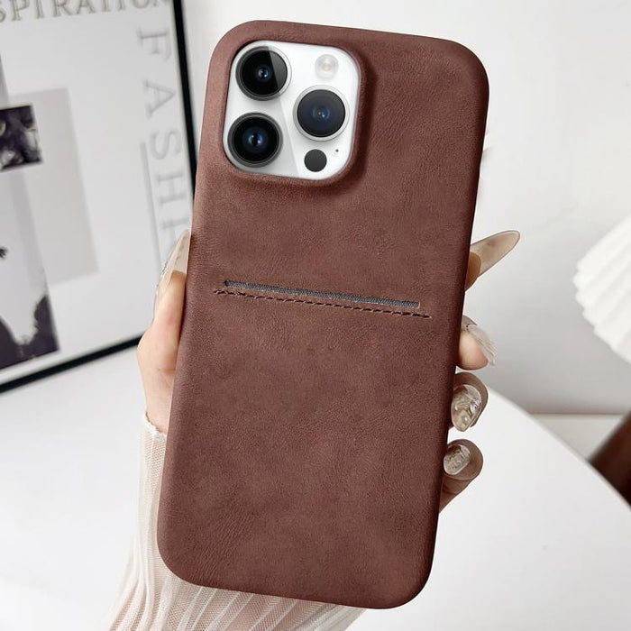 Skin Feel Sheepskin Card Slot Phone Case, For iPhone 12 Pro Max