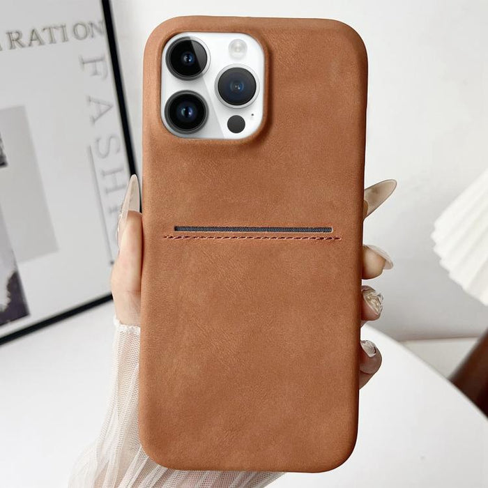 Skin Feel Sheepskin Card Slot Phone Case, For iPhone 12 Pro Max