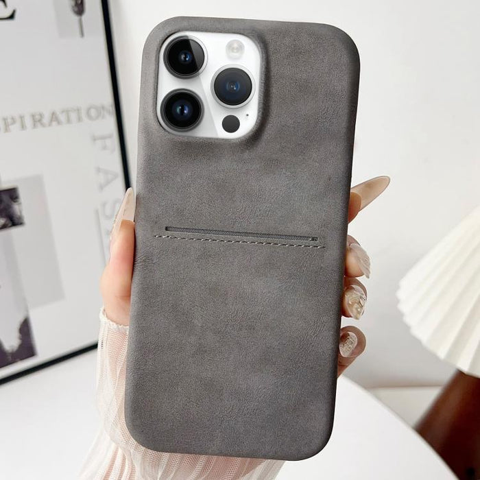Skin Feel Sheepskin Card Slot Phone Case, For iPhone 12 Pro Max