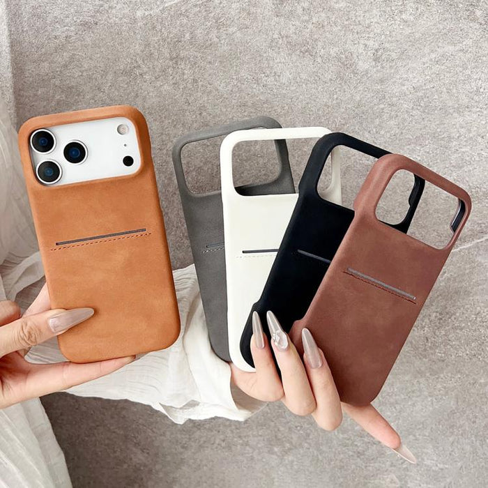 Skin Feel Sheepskin Card Slot Phone Case, For iPhone 12 Pro Max