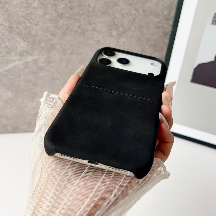 Skin Feel Sheepskin Card Slot Phone Case, For iPhone 12 Pro Max
