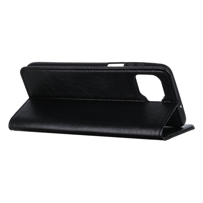Estuche de cuero con tapa horizontal con textura de caballo loco magnético con soporte y ranuras para tarjetas y billetera, For Motorola Moto G9 Plus, For Nokia 3.4, For OPPO F17 Pro, For Xiaomi Poco X3 NFC